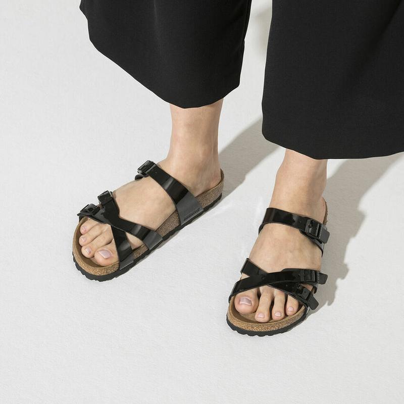 Franca Birkenstock Lakovane Birko Flor Damske Čierne | SK 93BEX